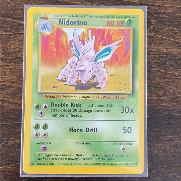 Pokemon | Toys | Pokmon Base Set Nidorino Card 995 3712 | Poshmark